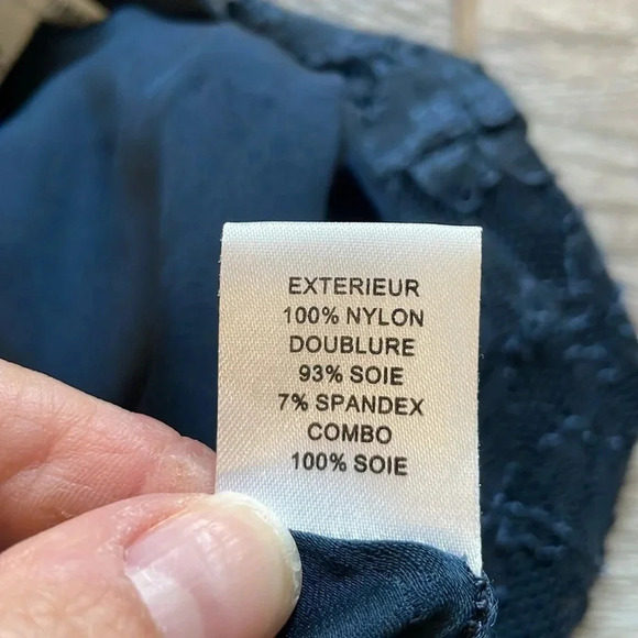 Diane Von Furstenberg Navy Floral Lace Sheath Dress Women’s size 6 Cocktail - Picture 10 of 13